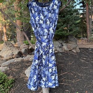 Ralph Lauren Navy and White Floral Dress